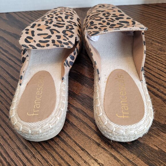 Francescas Espadrille shoe slip On Slide 8 Leopard - Picture 7 of 13